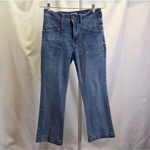 Kensie The Savannah High Rise Flare Crop Jeans Size 4